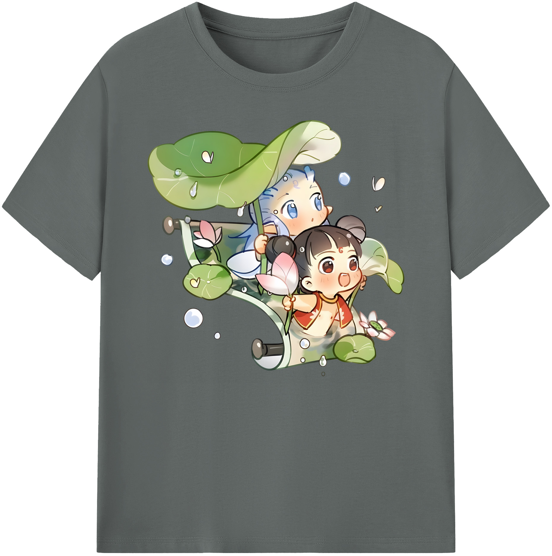 （画像用） Ne Zha 2 ナタ 魔童の大暴れ 綿100％ メンズ半袖Tシャツ｜肌触りやわらか＆通気性